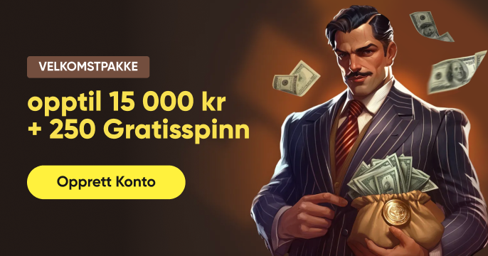 Velkomstbanner for Roulettino Casino i Norge
